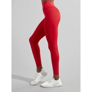 BuffBunny Rebel leggings in red leopard • Small